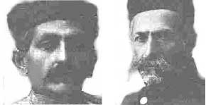         از راست : محمد ولی خان تنکابنی (سپهسالار ) و سردار اسعد بختیاری دوتن از سران مشروطه خواهان