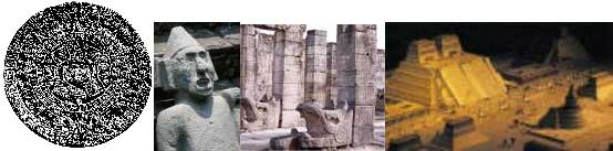 تمدن باستاني درخشان آزتك : معبد ــ بقاياي عمارات ــ مجسمه سازي ــ صور فلكي ( زودياك ) و محاسبه تقويم